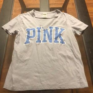 Light Blue PINK Cut out Shirt